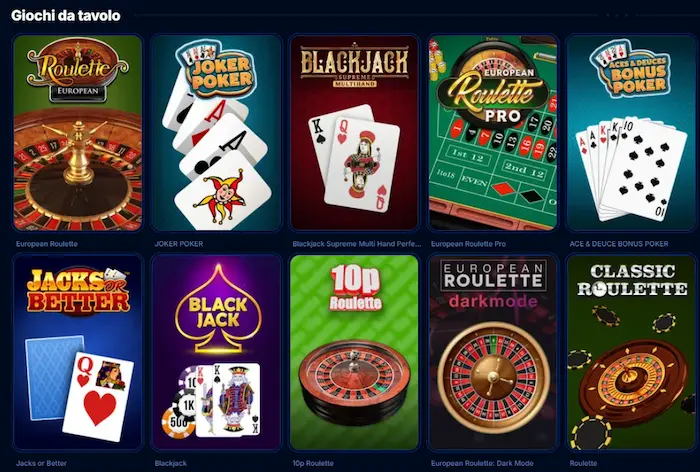 BoomerangBet Casino table